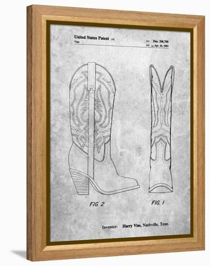 PP1098-Slate Texas Boot Company 1983 Cowboy Boots Patent Poster-Cole Borders-Framed Premier Image Canvas