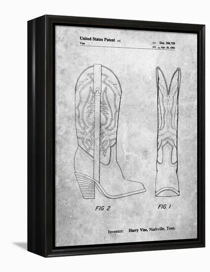 PP1098-Slate Texas Boot Company 1983 Cowboy Boots Patent Poster-Cole Borders-Framed Premier Image Canvas