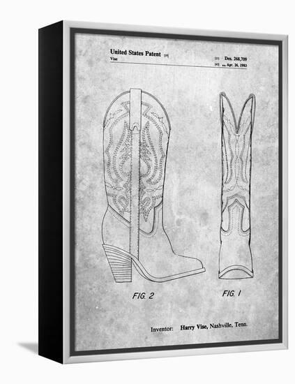 PP1098-Slate Texas Boot Company 1983 Cowboy Boots Patent Poster-Cole Borders-Framed Premier Image Canvas