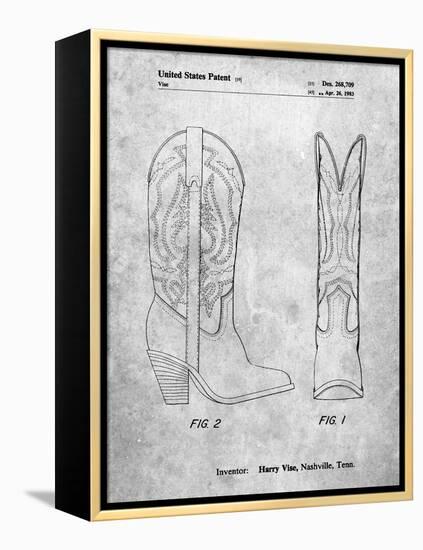 PP1098-Slate Texas Boot Company 1983 Cowboy Boots Patent Poster-Cole Borders-Framed Premier Image Canvas