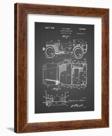 PP11 Black Grid-Borders Cole-Framed Giclee Print