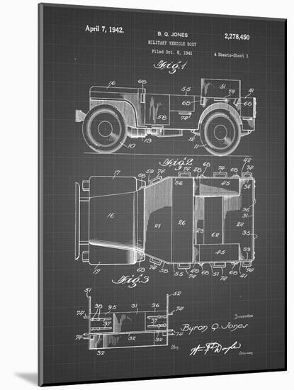 PP11 Black Grid-Borders Cole-Mounted Giclee Print