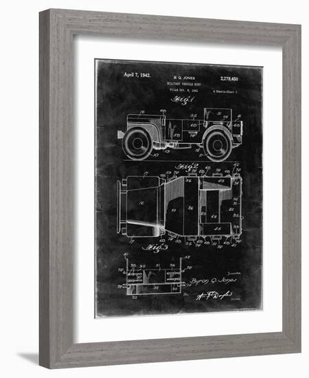 PP11 Black Grunge-Borders Cole-Framed Giclee Print