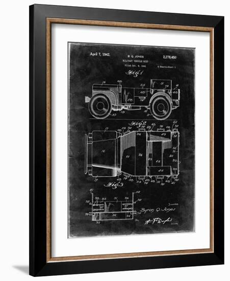 PP11 Black Grunge-Borders Cole-Framed Giclee Print