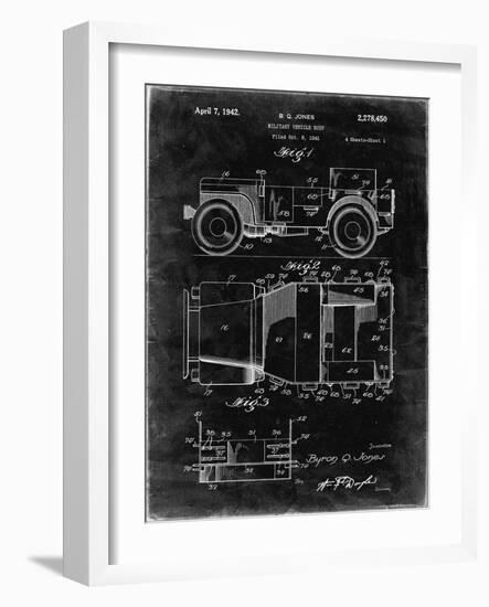 PP11 Black Grunge-Borders Cole-Framed Giclee Print