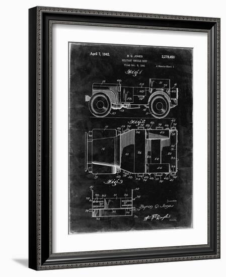 PP11 Black Grunge-Borders Cole-Framed Giclee Print