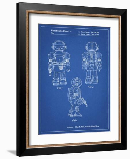 PP1101-Blueprint Toby Talking Toy Robot Patent Poster-Cole Borders-Framed Giclee Print