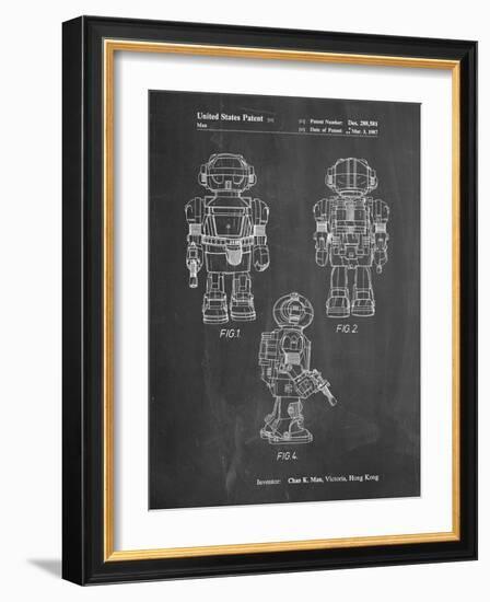 PP1101-Chalkboard Toby Talking Toy Robot Patent Poster-Cole Borders-Framed Giclee Print