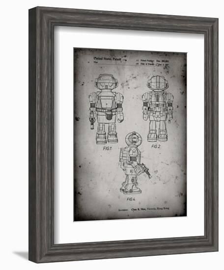 PP1101-Faded Grey Toby Talking Toy Robot Patent Poster-Cole Borders-Framed Giclee Print