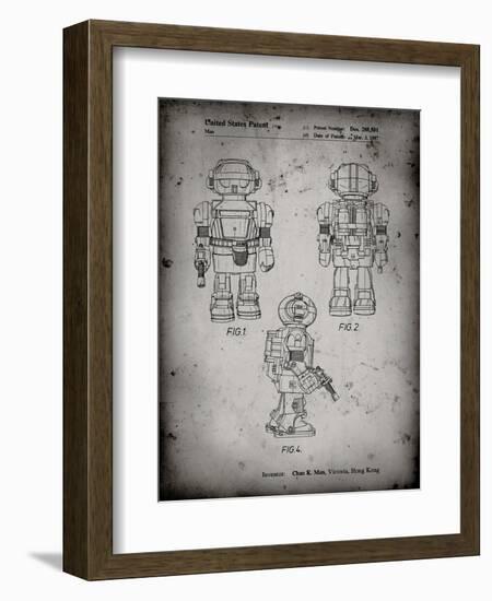 PP1101-Faded Grey Toby Talking Toy Robot Patent Poster-Cole Borders-Framed Giclee Print