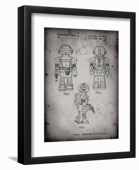 PP1101-Faded Grey Toby Talking Toy Robot Patent Poster-Cole Borders-Framed Giclee Print