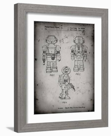 PP1101-Faded Grey Toby Talking Toy Robot Patent Poster-Cole Borders-Framed Giclee Print