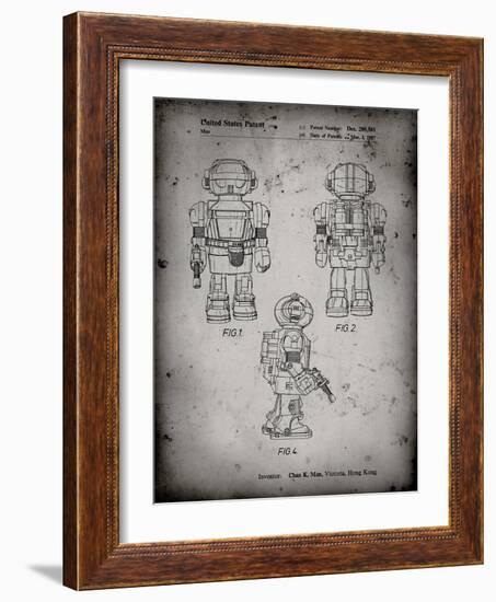 PP1101-Faded Grey Toby Talking Toy Robot Patent Poster-Cole Borders-Framed Giclee Print