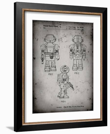 PP1101-Faded Grey Toby Talking Toy Robot Patent Poster-Cole Borders-Framed Giclee Print