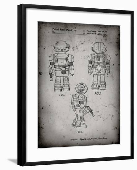 PP1101-Faded Grey Toby Talking Toy Robot Patent Poster-Cole Borders-Framed Giclee Print