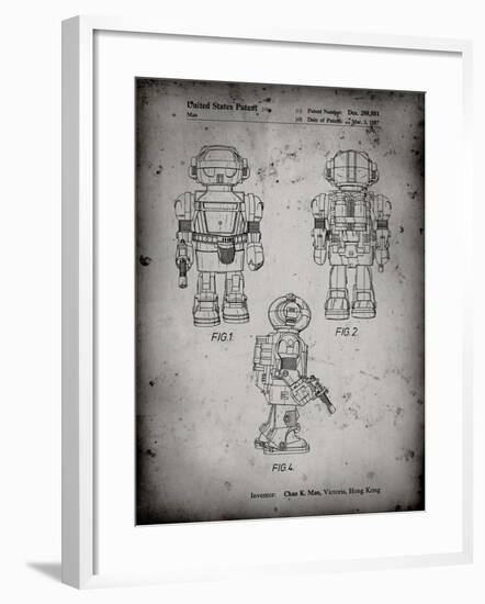 PP1101-Faded Grey Toby Talking Toy Robot Patent Poster-Cole Borders-Framed Giclee Print