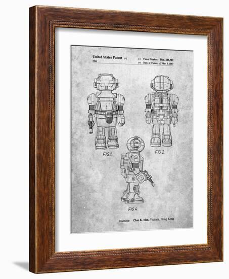 PP1101-Slate Toby Talking Toy Robot Patent Poster-Cole Borders-Framed Giclee Print