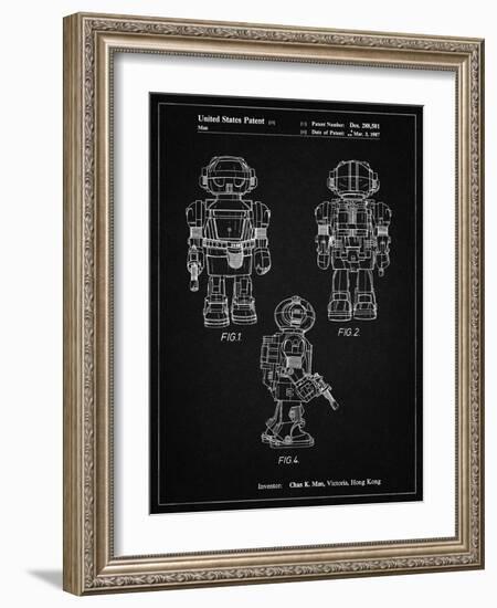 PP1101-Vintage Black Toby Talking Toy Robot Patent Poster-Cole Borders-Framed Giclee Print