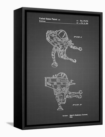 PP1107-Black Grid Mattel Space Walking Toy Patent Poster-Cole Borders-Framed Premier Image Canvas
