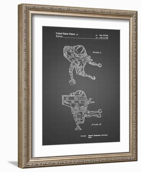 PP1107-Black Grid Mattel Space Walking Toy Patent Poster-Cole Borders-Framed Giclee Print