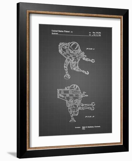 PP1107-Black Grid Mattel Space Walking Toy Patent Poster-Cole Borders-Framed Giclee Print