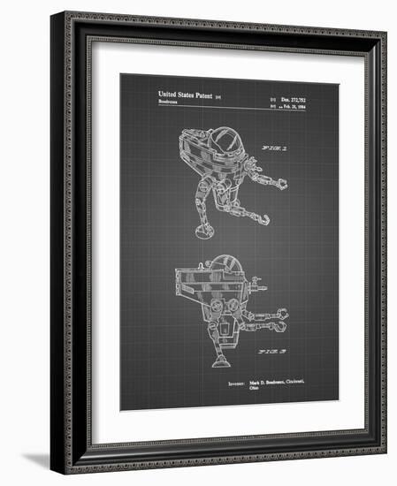 PP1107-Black Grid Mattel Space Walking Toy Patent Poster-Cole Borders-Framed Giclee Print