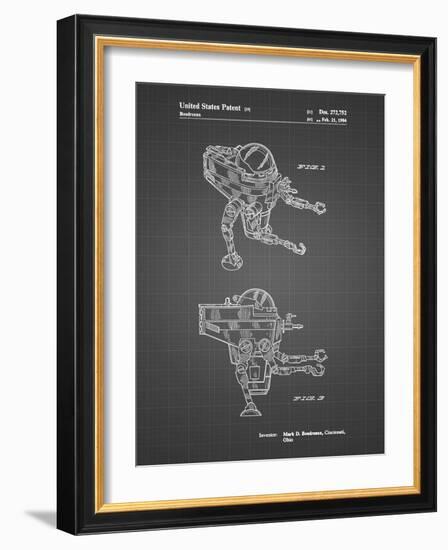 PP1107-Black Grid Mattel Space Walking Toy Patent Poster-Cole Borders-Framed Giclee Print
