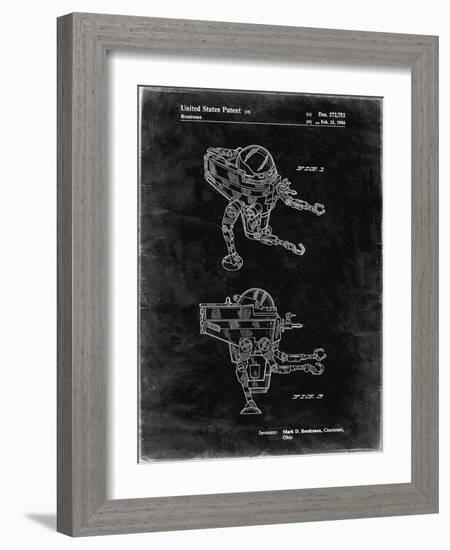 PP1107-Black Grunge Mattel Space Walking Toy Patent Poster-Cole Borders-Framed Giclee Print