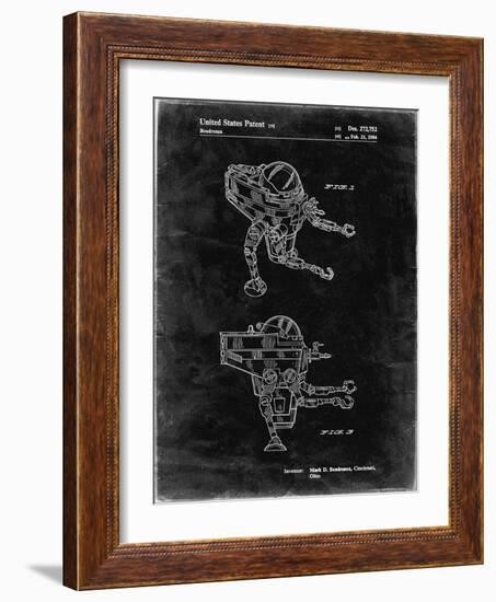 PP1107-Black Grunge Mattel Space Walking Toy Patent Poster-Cole Borders-Framed Giclee Print