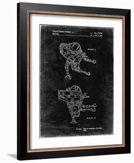 PP1107-Black Grunge Mattel Space Walking Toy Patent Poster-Cole Borders-Framed Giclee Print