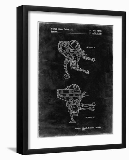 PP1107-Black Grunge Mattel Space Walking Toy Patent Poster-Cole Borders-Framed Giclee Print