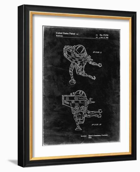 PP1107-Black Grunge Mattel Space Walking Toy Patent Poster-Cole Borders-Framed Giclee Print