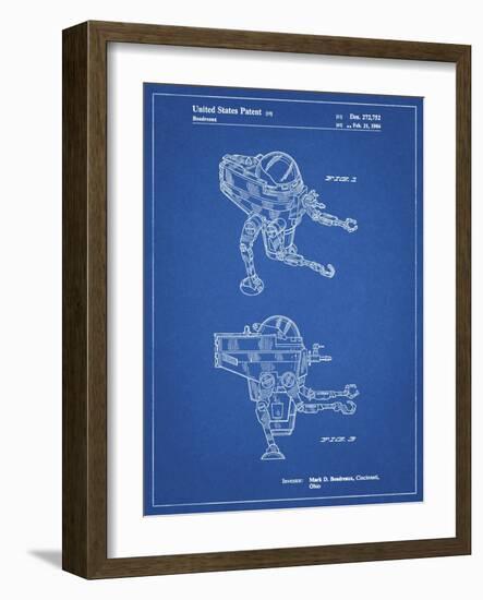 PP1107-Blueprint Mattel Space Walking Toy Patent Poster-Cole Borders-Framed Giclee Print