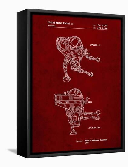 PP1107-Burgundy Mattel Space Walking Toy Patent Poster-Cole Borders-Framed Premier Image Canvas