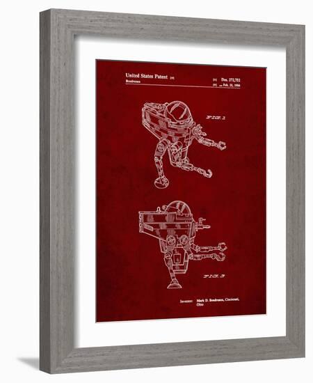 PP1107-Burgundy Mattel Space Walking Toy Patent Poster-Cole Borders-Framed Giclee Print