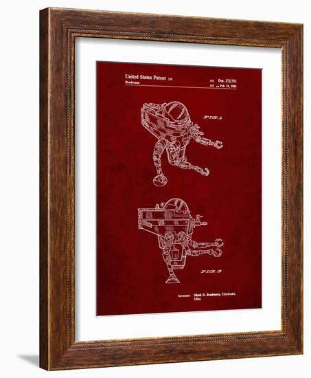 PP1107-Burgundy Mattel Space Walking Toy Patent Poster-Cole Borders-Framed Giclee Print