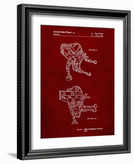 PP1107-Burgundy Mattel Space Walking Toy Patent Poster-Cole Borders-Framed Giclee Print