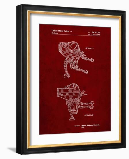 PP1107-Burgundy Mattel Space Walking Toy Patent Poster-Cole Borders-Framed Giclee Print