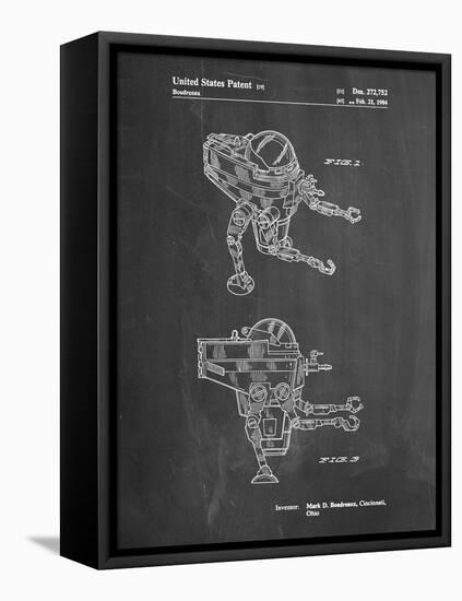 PP1107-Chalkboard Mattel Space Walking Toy Patent Poster-Cole Borders-Framed Premier Image Canvas