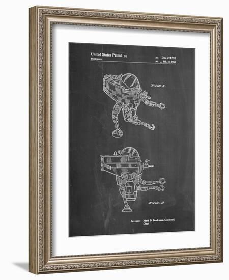 PP1107-Chalkboard Mattel Space Walking Toy Patent Poster-Cole Borders-Framed Giclee Print