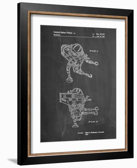 PP1107-Chalkboard Mattel Space Walking Toy Patent Poster-Cole Borders-Framed Giclee Print