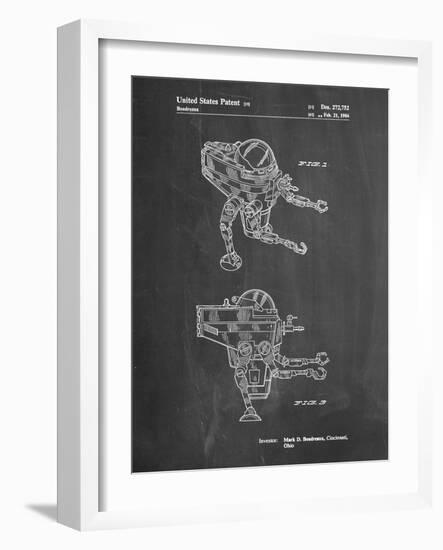 PP1107-Chalkboard Mattel Space Walking Toy Patent Poster-Cole Borders-Framed Giclee Print