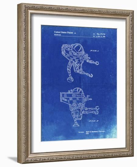 PP1107-Faded Blueprint Mattel Space Walking Toy Patent Poster-Cole Borders-Framed Giclee Print