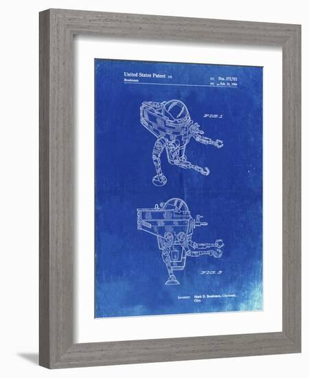 PP1107-Faded Blueprint Mattel Space Walking Toy Patent Poster-Cole Borders-Framed Giclee Print