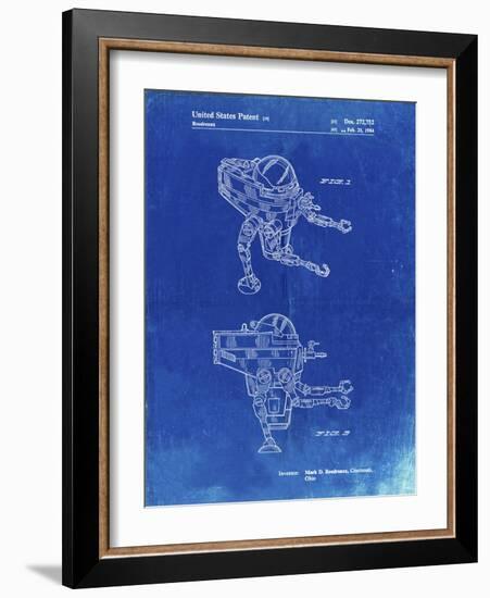 PP1107-Faded Blueprint Mattel Space Walking Toy Patent Poster-Cole Borders-Framed Giclee Print