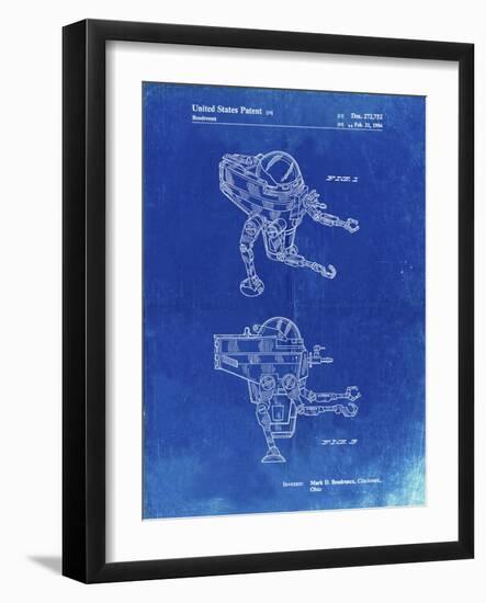 PP1107-Faded Blueprint Mattel Space Walking Toy Patent Poster-Cole Borders-Framed Giclee Print