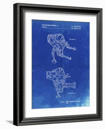 PP1107-Faded Blueprint Mattel Space Walking Toy Patent Poster-Cole Borders-Framed Giclee Print