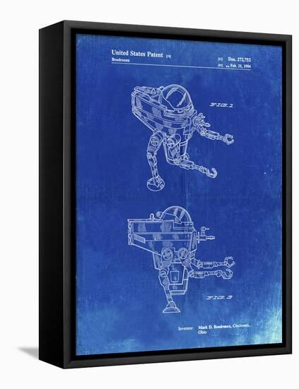 PP1107-Faded Blueprint Mattel Space Walking Toy Patent Poster-Cole Borders-Framed Premier Image Canvas