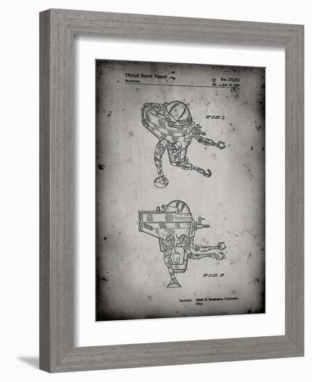 PP1107-Faded Grey Mattel Space Walking Toy Patent Poster-Cole Borders-Framed Giclee Print