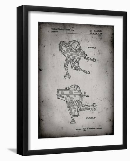 PP1107-Faded Grey Mattel Space Walking Toy Patent Poster-Cole Borders-Framed Giclee Print